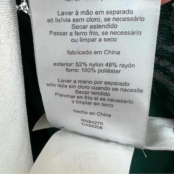 Women’s Formal Midi Dress Davids Bridal Green Juniper Lace Halter A-Line Size 6 - Picture 9 of 9